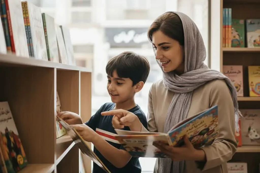 ازادی انتخاب کتاب یکی از راههایی است که کودکان را به مطالعه تشویق میکند.